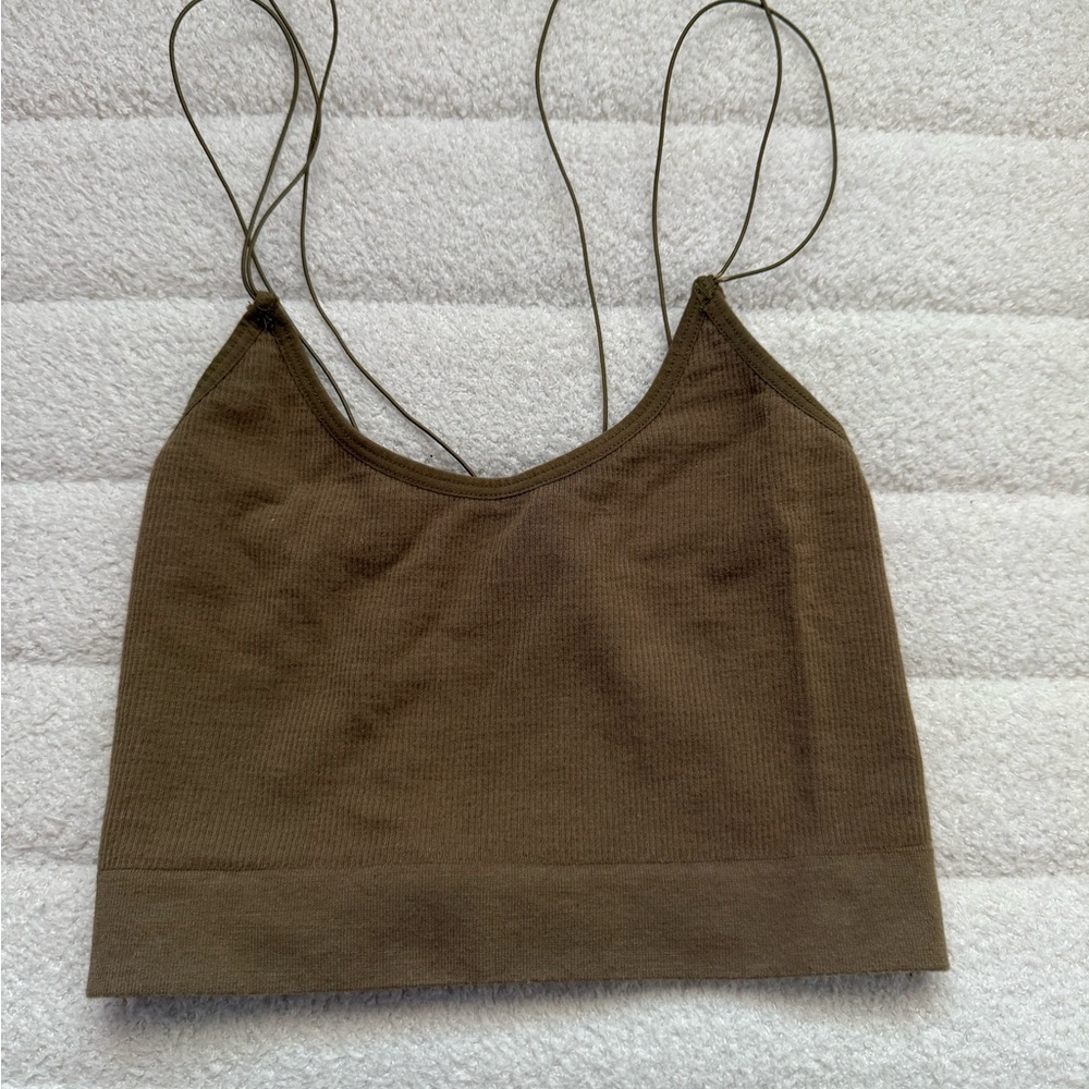 Urban Outfitters Olive Camisole Crop Top